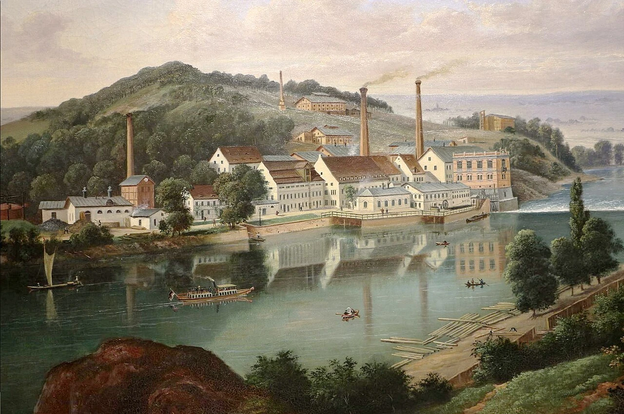 1817-Franz Wilhelm Leuteritz - Cartiera di Cröllwitz 1883